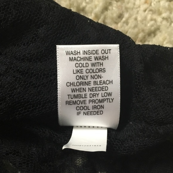 Apt 9 Lacy Black Long Sleeve Shirt - Picture 5 of 5